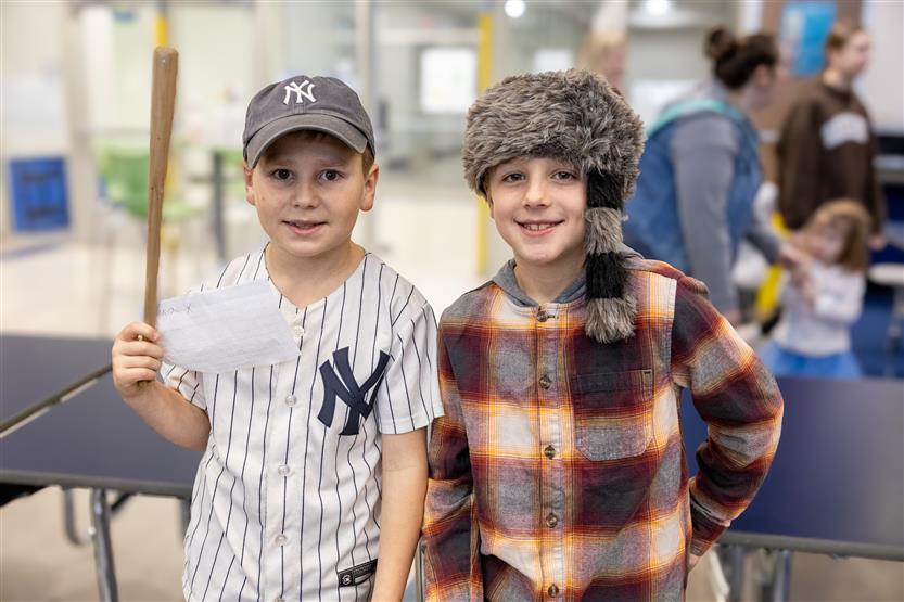Students dressed as historical figures